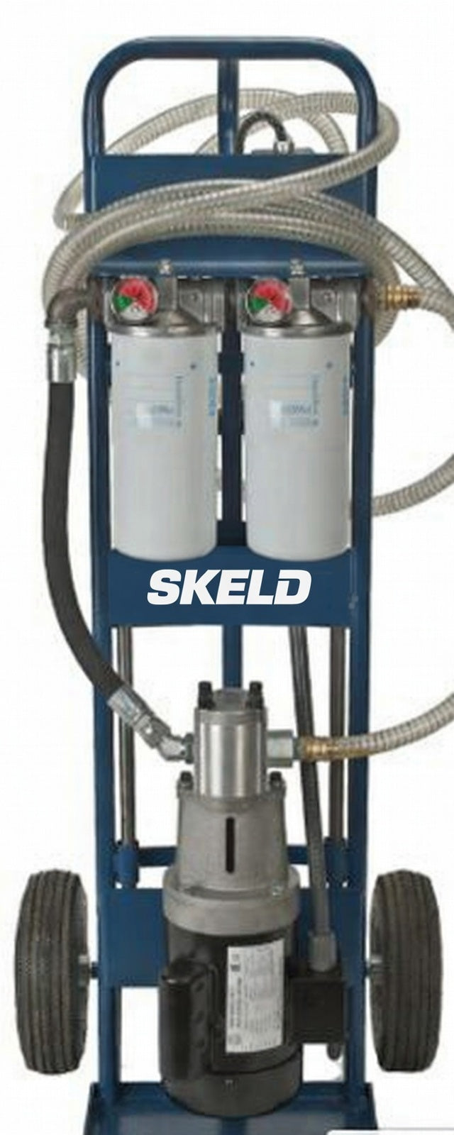 mobile hydraulic fluid and oil filter cart 