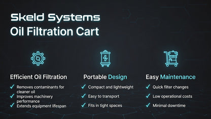 mobile hydraulic fluid and oil filter cart 